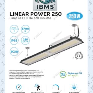 Linear Power 250_page-0001 💡 Luminaire LED LINEAR – Financement 100% CEE (Fiche BAT-EQ-127)